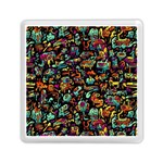 Multicolored Doodle Abstract Colorful Multi Colored Memory Card Reader (Square) Front