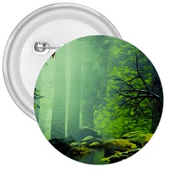 Trees Forest Artwork Nature Beautiful Landscape 3  Buttons by Sarkoni