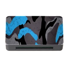 Blue, Abstract, Black, Desenho, Grey Shapes, Texture Memory Card Reader With Cf by nateshop