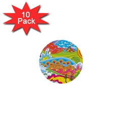 Vintage 1960s Psychedelic 1  Mini Buttons (10 Pack)  by Sarkoni