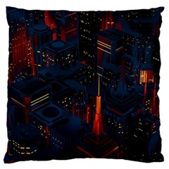 Architecture City Pixel Art Standard Premium Plush Fleece Cushion Case (one Side) by Sarkoni