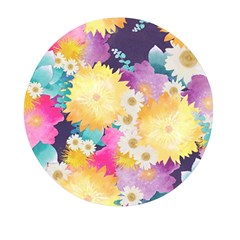 Watercolors Flowers Mini Round Pill Box by LalyLauraFLM
