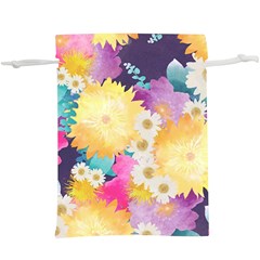 Watercolors Flowers Lightweight Drawstring Pouch (xl) by LalyLauraFLM