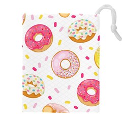 Vector Donut Seamless Pattern Drawstring Pouch (4xl) by Grandong