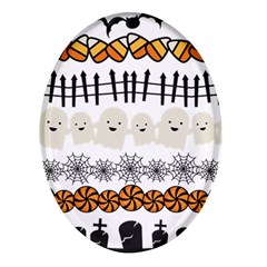 Halloween Holidays Oval Glass Fridge Magnet (4 Pack) by Sarkoni
