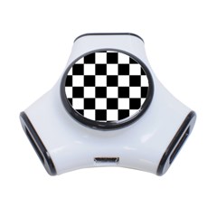 Black White Chess Board 3-port Usb Hub by Ndabl3x