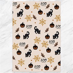 Cat Halloween Pattern Canvas 12  X 18  by Ndabl3x