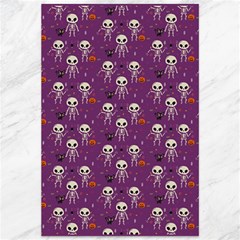 Skull Halloween Pattern Canvas 12  X 18  by Ndabl3x