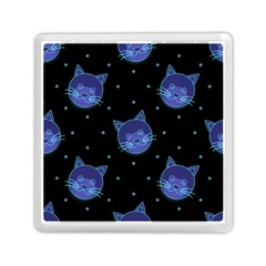Vector Illustration Of Cat Animal Face Pattern Memory Card Reader (square) by Ndabl3x