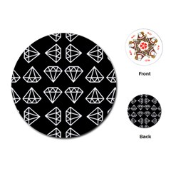 Black Diamond Pattern Playing Cards Single Design (round) by Ndabl3x
