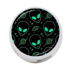 Alien Green Black Pattern 4-port Usb Hub (one Side) by Ndabl3x