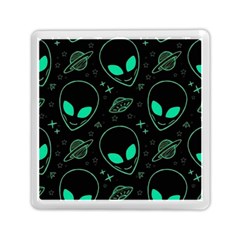 Alien Green Black Pattern Memory Card Reader (square) by Ndabl3x