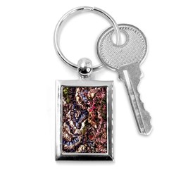 Melting Stitches Key Chain (rectangle) by kaleidomarblingart