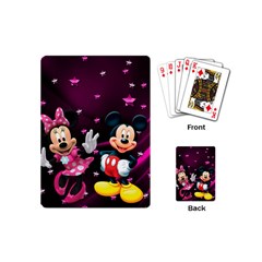 Cartoons, Disney, Mickey Mouse, Minnie Playing Cards Single Design (mini) by nateshop