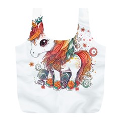Baby Unicorn T- Shirt Colourful Bay Unicorn T- Shirt Yoga Reflexion Pose T- Shirtyoga Reflexion Pose T- Shirt Full Print Recycle Bag (l) by hizuto