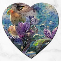 Abstract Blossoms  Jigsaw Puzzle (heart) by Internationalstore