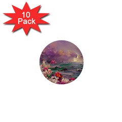 Abstract Flowers  1  Mini Buttons (10 Pack)  by Internationalstore