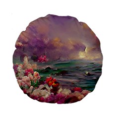 Abstract Flowers  Standard 15  Premium Round Cushions by Internationalstore