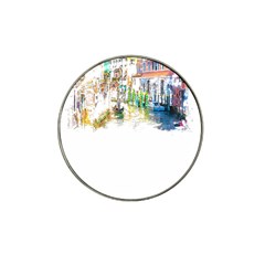Venice T- Shirt Venice Voyage Art Digital Painting Watercolor Discovery T- Shirt (1) Hat Clip Ball Marker by ZUXUMI