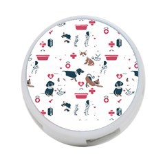 Veterinarian Gift T- Shirt Veterinary Medicine, Happy And Healthy Friends    Pattern    Coral Backgr 4-port Usb Hub (two Sides) by ZUXUMI