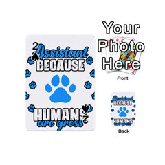 Veterinary Medicine T- Shirt Funny Veterinary Assistant Because Humans Are Gross Vet Med T- Shirt Playing Cards 54 Designs (mini) by ZUXUMI