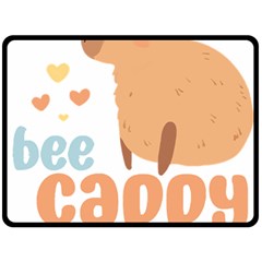 Capybara T- Shirt Bee Cappy - A Cute Capybara And A Bee Illustration T- Shirt Yoga Reflexion Pose T- Shirtyoga Reflexion Pose T- Shirt Fleece Blanket (large) by hizuto