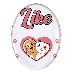 Veterinary Medicine T- Shirt You Know What I Like About People Their Pets Funny Vet Med T- Shirt Oval Glass Fridge Magnet (4 Pack) by ZUXUMI