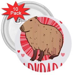 Capybara T- Shirt Just A Girl Who Loves Capybaras T- Shirt Yoga Reflexion Pose T- Shirtyoga Reflexion Pose T- Shirt 3  Buttons (10 Pack)  by hizuto