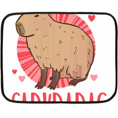 Capybara T- Shirt Just A Girl Who Loves Capybaras T- Shirt Yoga Reflexion Pose T- Shirtyoga Reflexion Pose T- Shirt Fleece Blanket (mini) by hizuto