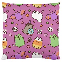 Pusheen Cat Large Cushion Case (two Sides) by Pakjumat