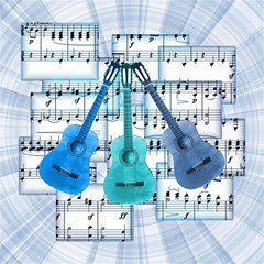 Guitar Acoustic Music Art Play Mat (rectangle) by Pakjumat