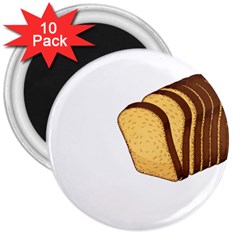 Bread Baking T- Shirt Funny Bread Baking Baker Crust A Girl Who Loves Bread Baking T- Shirt (2) 3  Magnets (10 Pack)  by JamesGoode