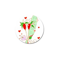 Flowers Illustration T- Shirtflowers T- Shirt (1) Golf Ball Marker (10 Pack) by ZUXUMI