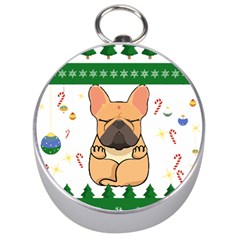 French Bulldog T- Shirt Cute French Bulldog Christmas T- Shirt Silver Compasses by ZUXUMI