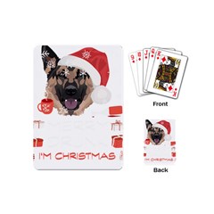 German Shepherd T- Shirt German Shepherd Merry Christmas T- Shirt Playing Cards Single Design (mini) by ZUXUMI