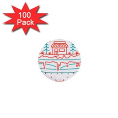 Burger T- Shirt Burger Shop In Nature T- Shirt 1  Mini Buttons (100 Pack)  by JamesGoode