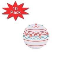 Burger T- Shirt Cat Burger T- Shirt 1  Mini Buttons (10 Pack)  by JamesGoode