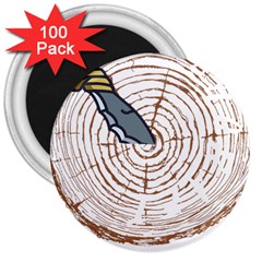 Bushcraft T- Shirt Bushcraft Wilderness Living T- Shirt 3  Magnets (100 Pack) by JamesGoode