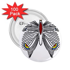 Butterfly Art T- Shirtbutterfly T- Shirt (1) 2 25  Buttons (100 Pack)  by JamesGoode