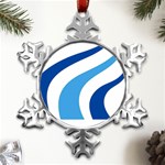 Abstract Pattern T- Shirt Abstract Pattern 5 Metal Small Snowflake Ornament Front