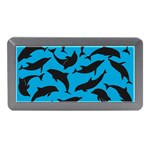 Dolphin Silhouette Pattern Memory Card Reader (Mini) Front