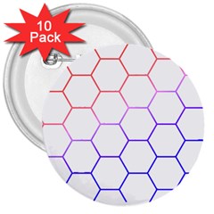 Abstract T- Shirt Honeycomb Pattern T- Shirt 3  Buttons (10 Pack)  by EnriqueJohnson