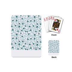 Art T- Shirt Pastel Blue Bunnies And Sky Blue Carrots On Cotton Candy Pink Easter Pattern T- Shirt Playing Cards Single Design (mini) by EnriqueJohnson