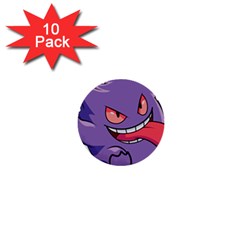 Purple Funny Monster 1  Mini Buttons (10 Pack)  by Sarkoni