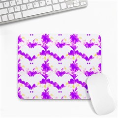 Bats Pattern T- Shirt White Bats And Bows Pink Yellow T- Shirt Small Mousepad by EnriqueJohnson