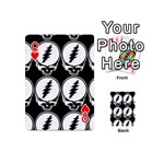 Black And White Deadhead Grateful Dead Steal Your Face Pattern Playing Cards 54 Designs (Mini) Front - HeartQ