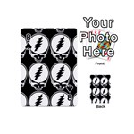 Black And White Deadhead Grateful Dead Steal Your Face Pattern Playing Cards 54 Designs (Mini) Front - Spade8