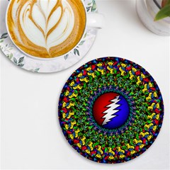 Grateful Dead Uv Print Round Tile Coaster by Sarkoni
