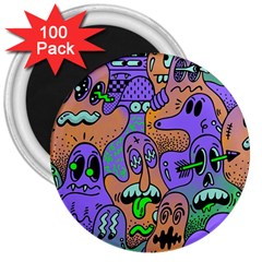 Trippy Aesthetic Halloween 3  Magnets (100 Pack) by Sarkoni