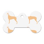 Great Dane T- Shirt Great Dane Dog - Brown - Pattern T- Shirt Dog Tag Bone (Two Sides) Front